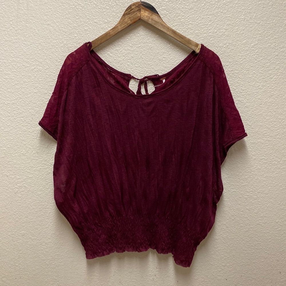 Free People Lace Back Top Medium